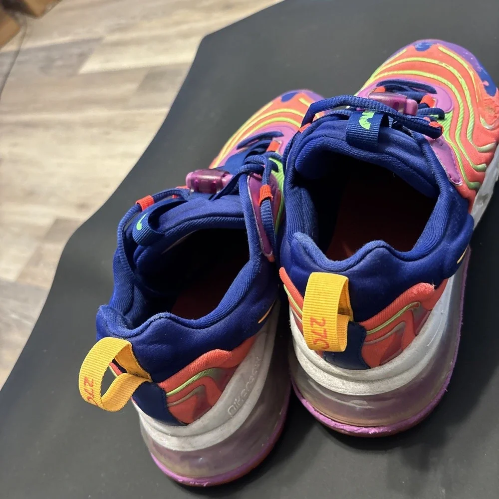 Nike Air Max 270 React ENG CD0113-600 Men's Size 10 Shoes Raspberry Ripple